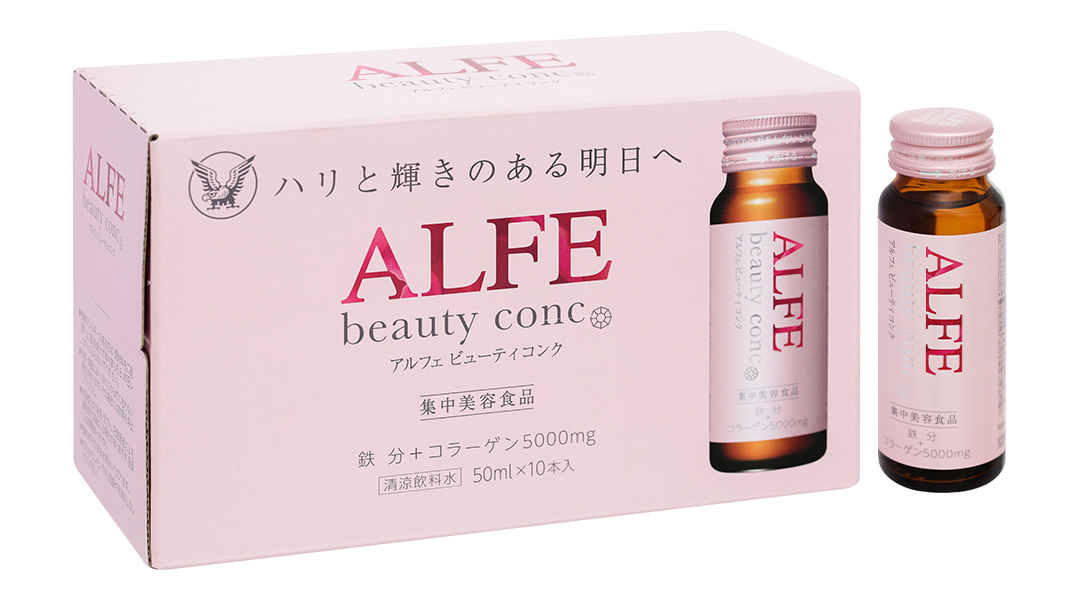 Nước uống Alfe Beauty Conc bổ sung collagen, giúp da sáng đẹp mịn màng hộp 10 chai x 50ml
